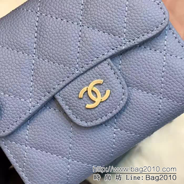 CHANEL香奈兒 古巴CU系列 CF短三折錢包 頭層小牛皮v紋 82288  DJC3141